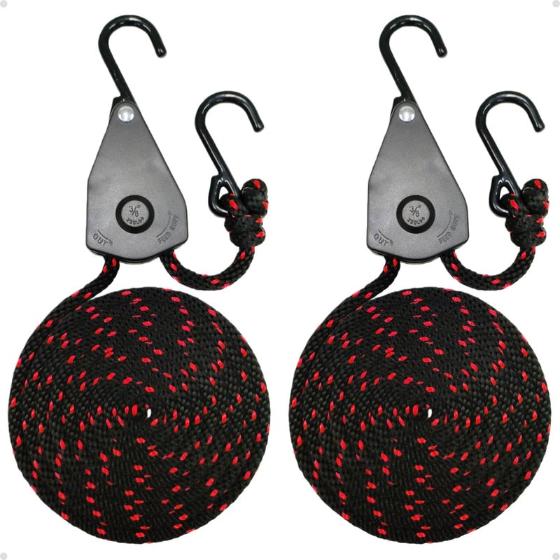 3/8" Retractable Ratchet Straps: 2 Pack of Heavy Duty Adjustable Kayak Tie Down Straps for Roof Racks